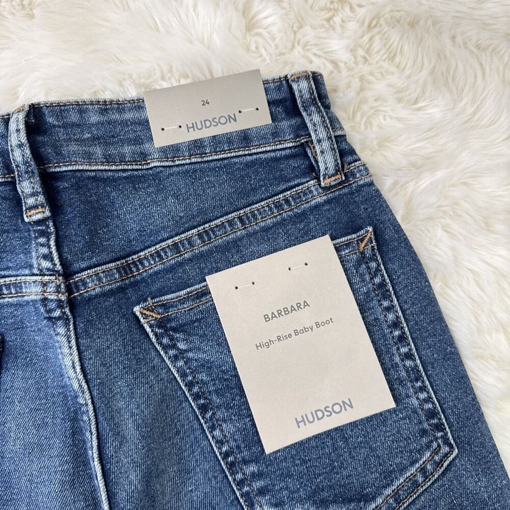 Hudson Barbara High Rise Baby Boot Jeans 24 (24x32) Blue Stretch Womens New NWT - Picture 4 of 11